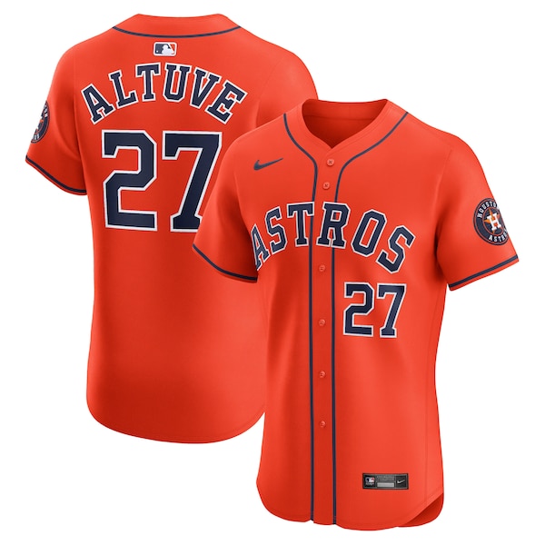 Jose Altuve Houston Astros Nike Alternate Elite Player Jersey - Orange/Navy