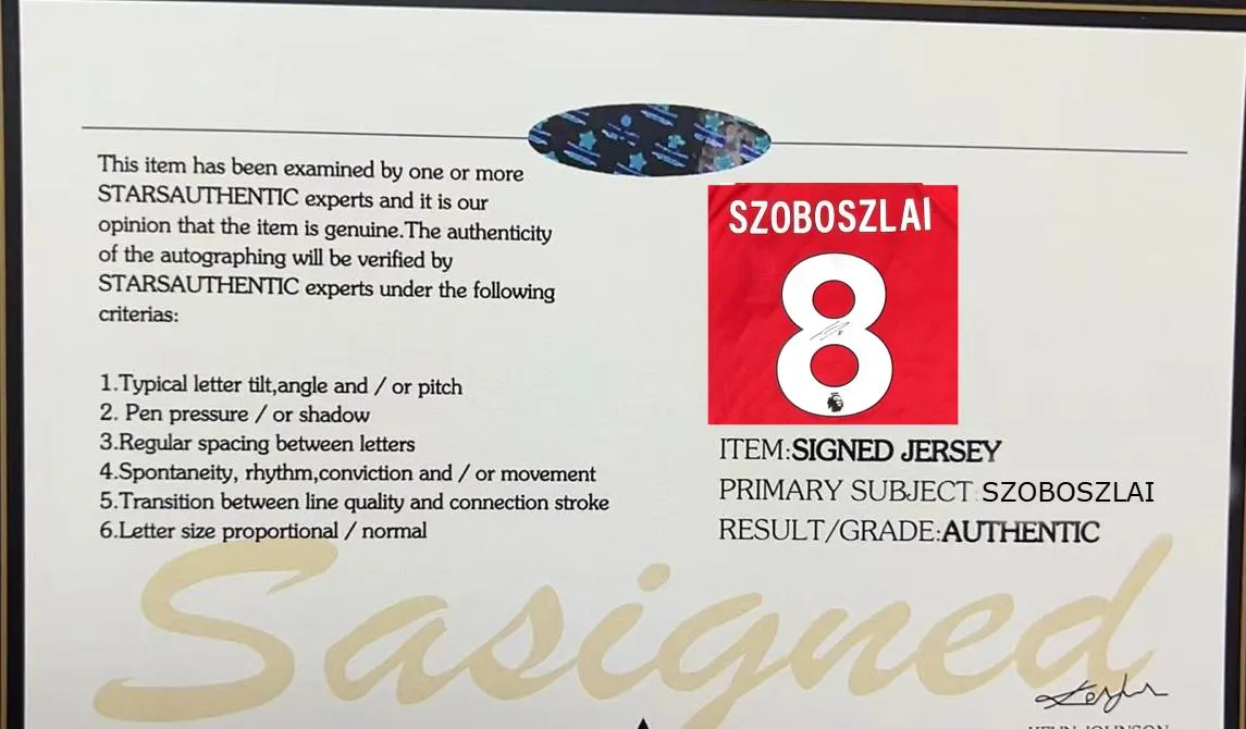 Dominik Szoboszlai SIGNED Liverpool 25/26 Home Jersey/Shirt - COA - 2025