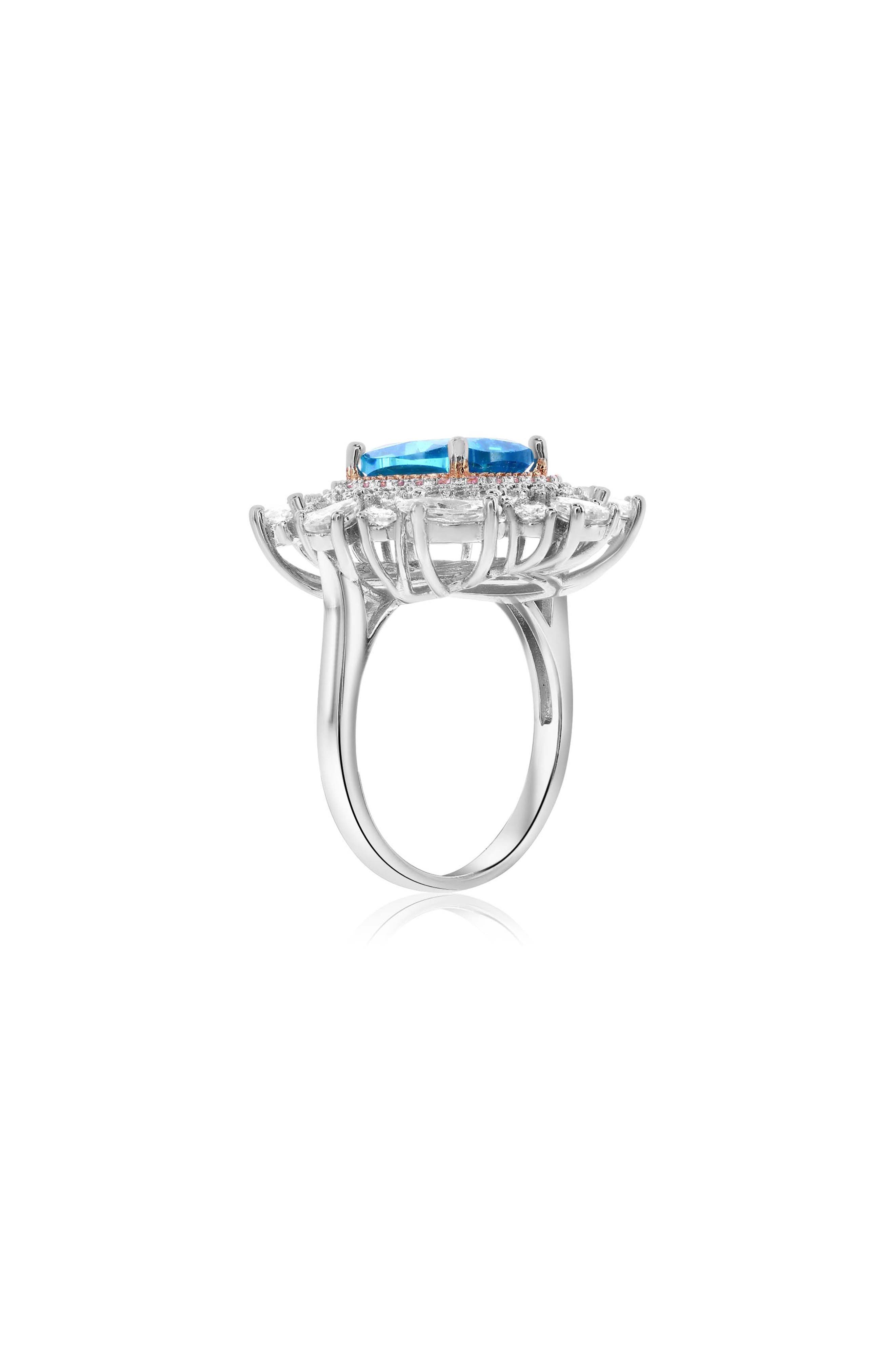 SUZY LEVIAN Cubic Zirconia Halo Ring