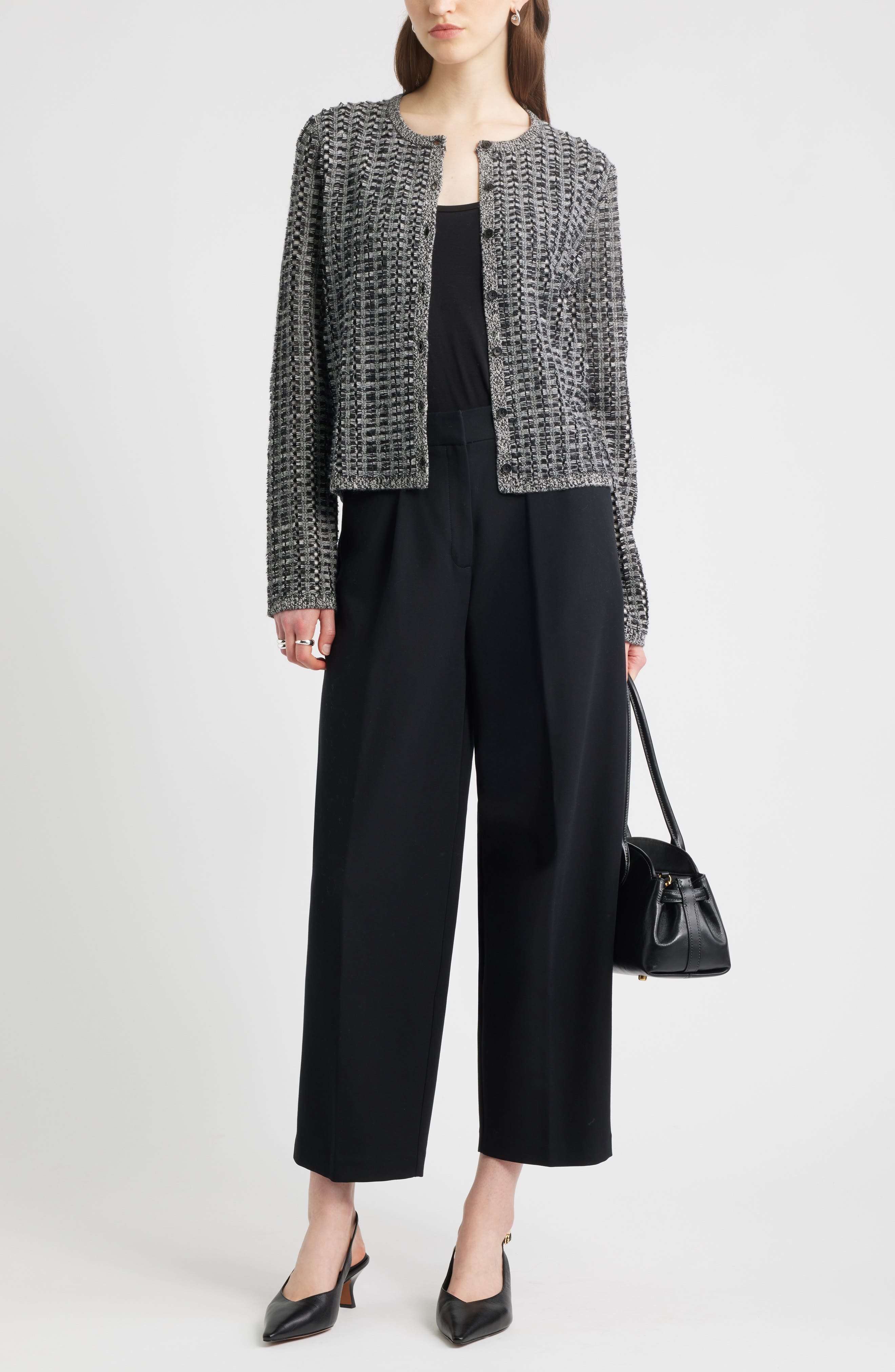 Nordstrom Textured Wool & Cashmere Cardigan
