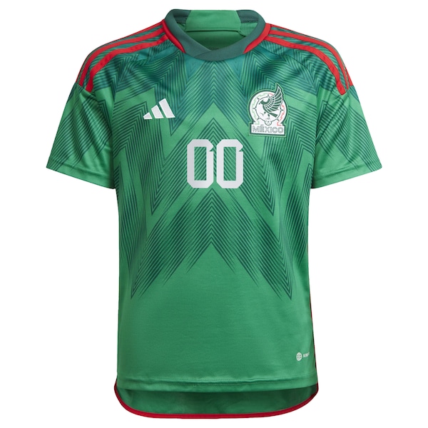 Mexico National Team adidas Youth 2022/23 Home Custom Replica Jersey - Green