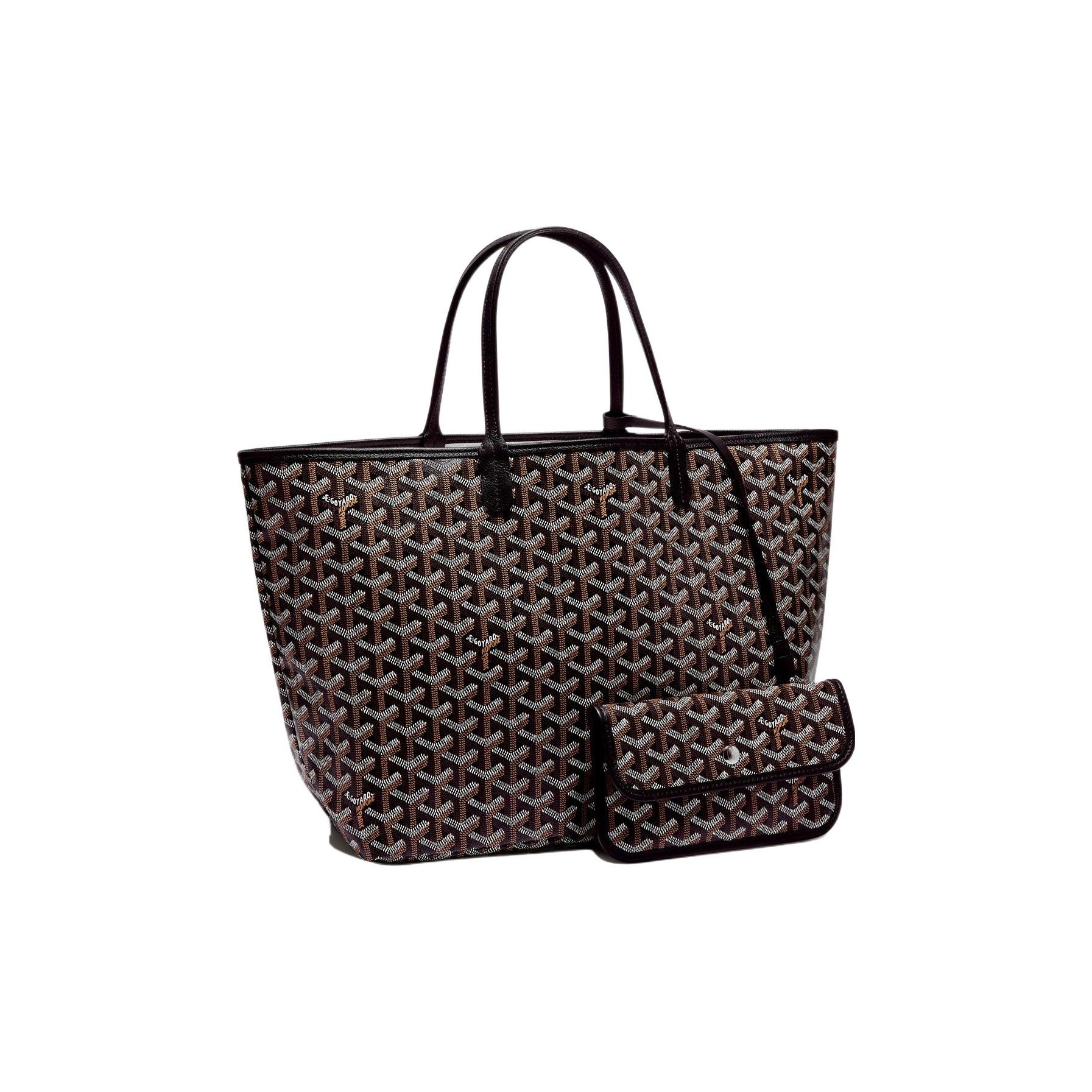 GOYARD Saint Louis Women's & Men's Small Tote/Shoulder/Handbag (Mother & Child Bag) with All-Over Y-Pattern Monogram, Multi-Color