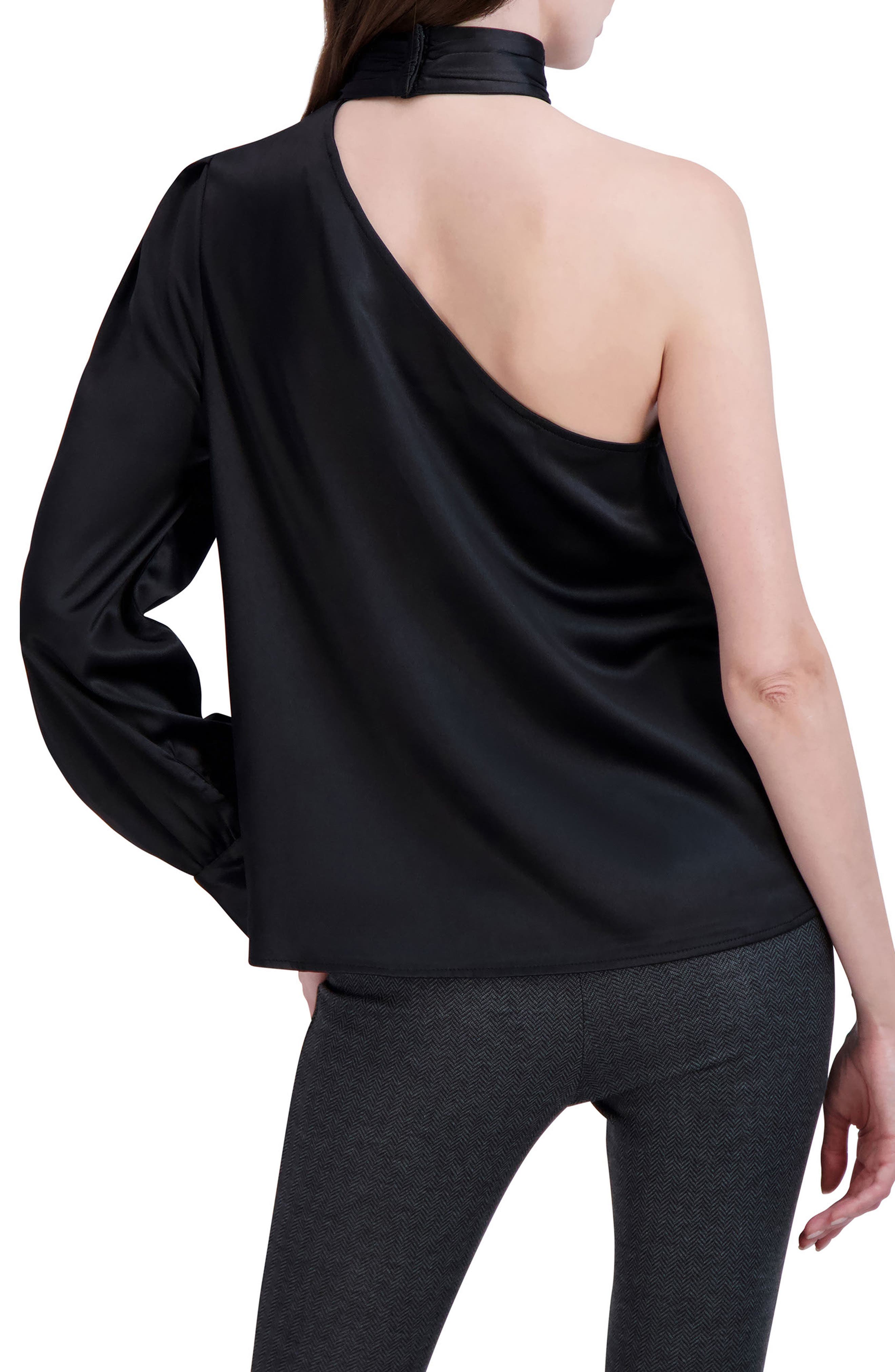 Ookie & Lala Satin One-Shoulder Top