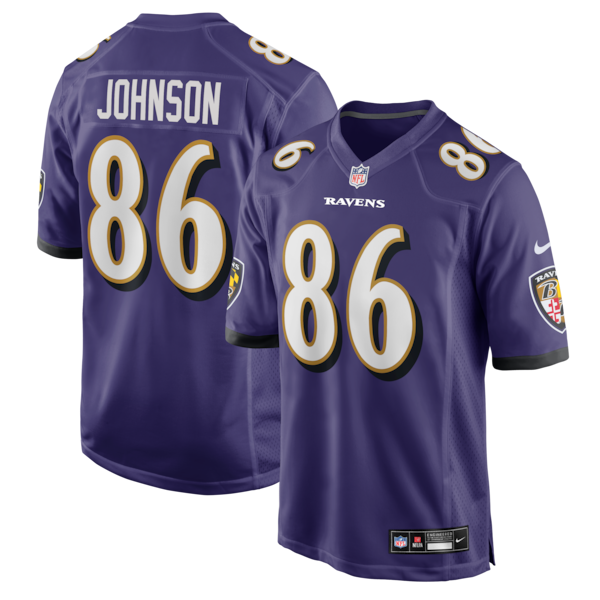 Cornelius Johnson Baltimore Ravens Nike Team Game Jersey -  Purple