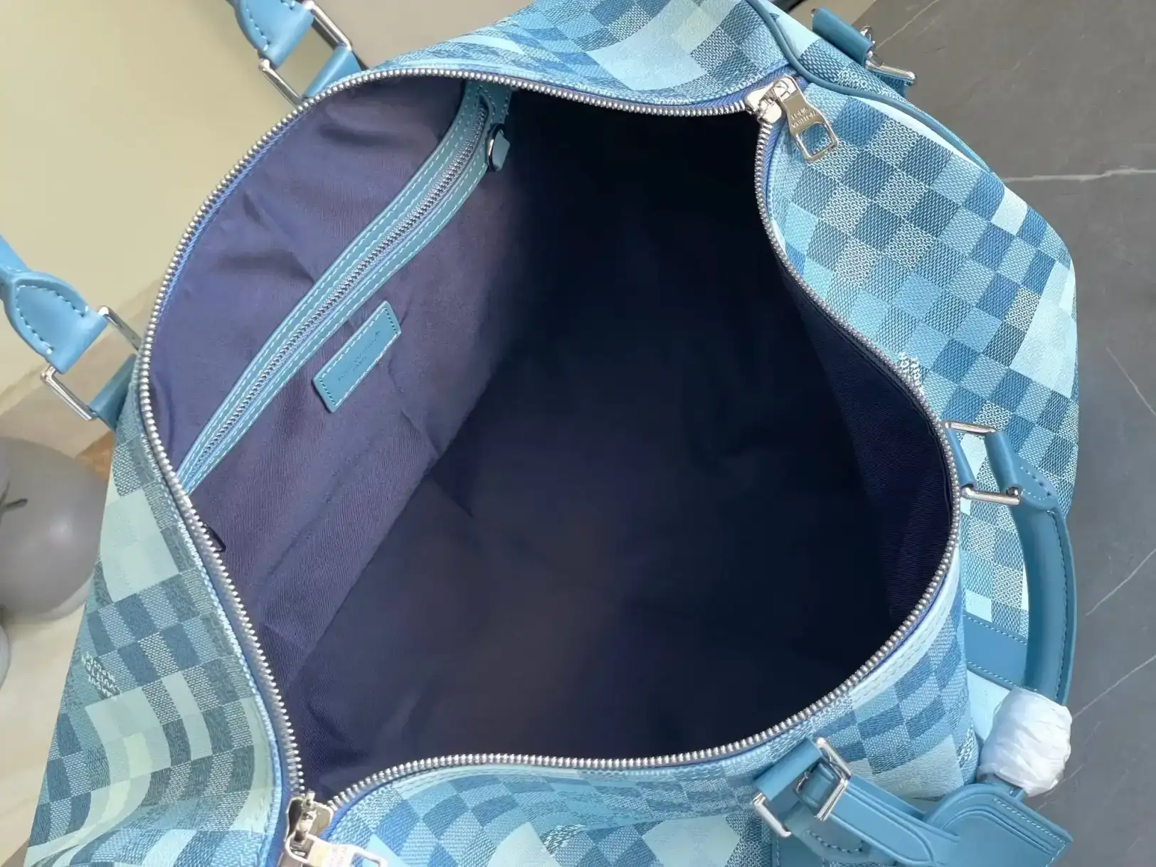Louis Vuitton Blue Keepall Damier Canvas Tote Bag product photo from LabelPicks