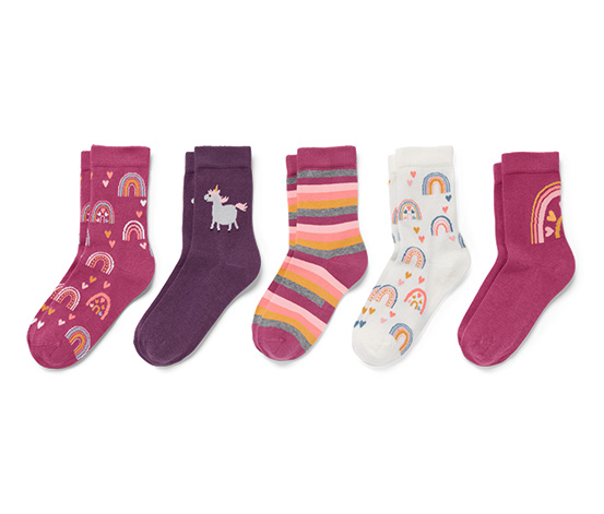 5 Paar Socken, rosa