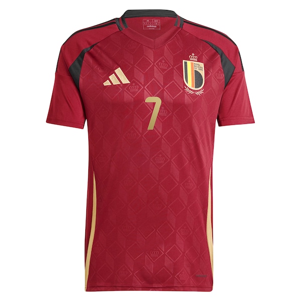 Kevin De Bruyne Belgium National Team adidas 2024 Home Replica Player Jersey - Burgundy