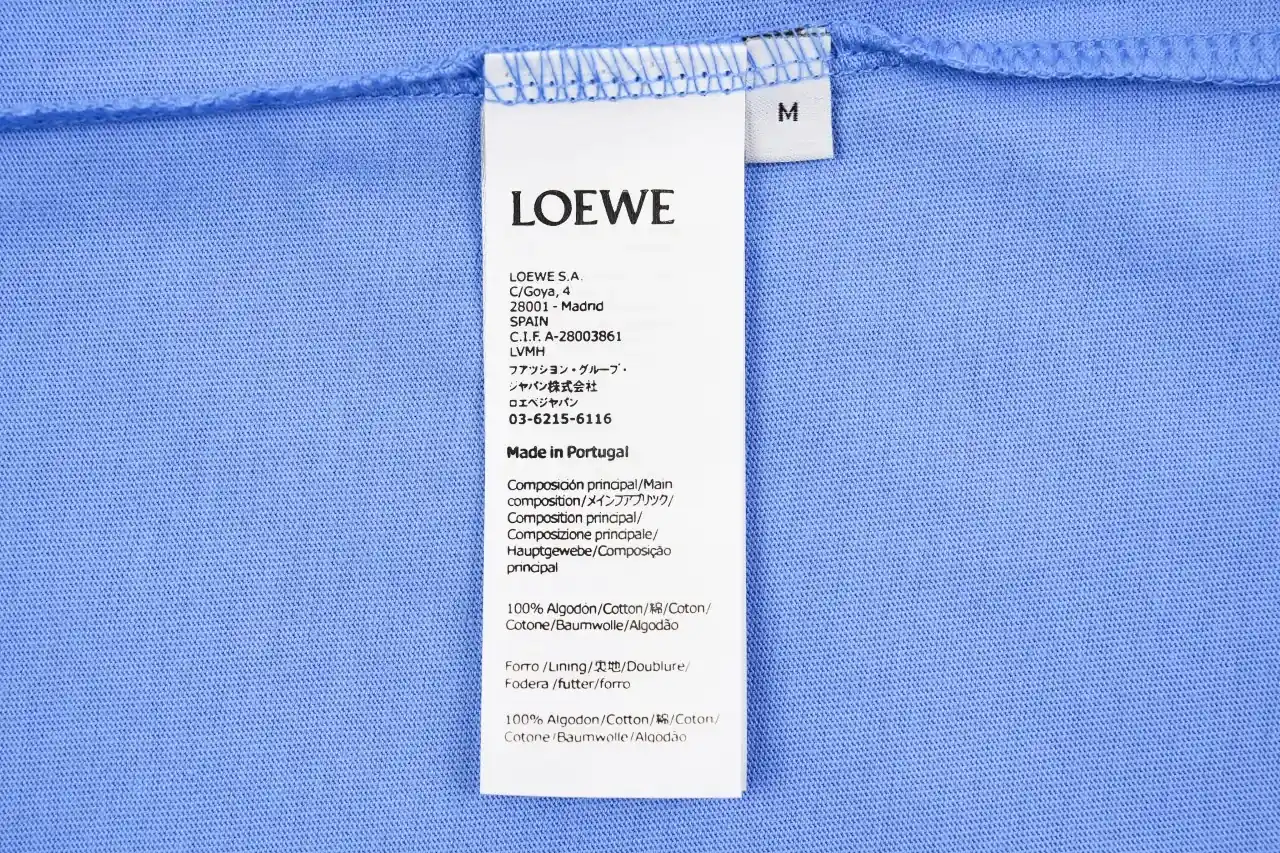 LOEWE Blue Tonal Anagram Embroidered T-Shirt product photo from LabelPicks