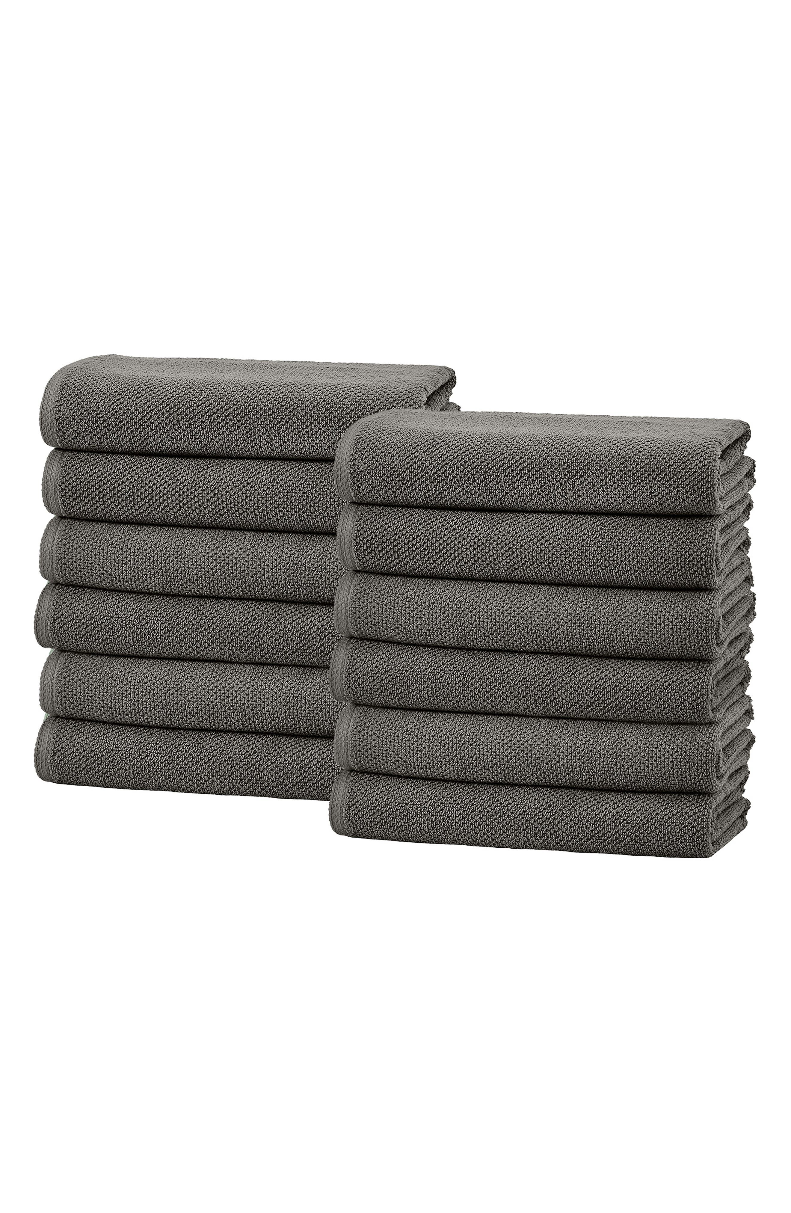 Woven & Weft Cotton 6-Pack Textured Washcloths
