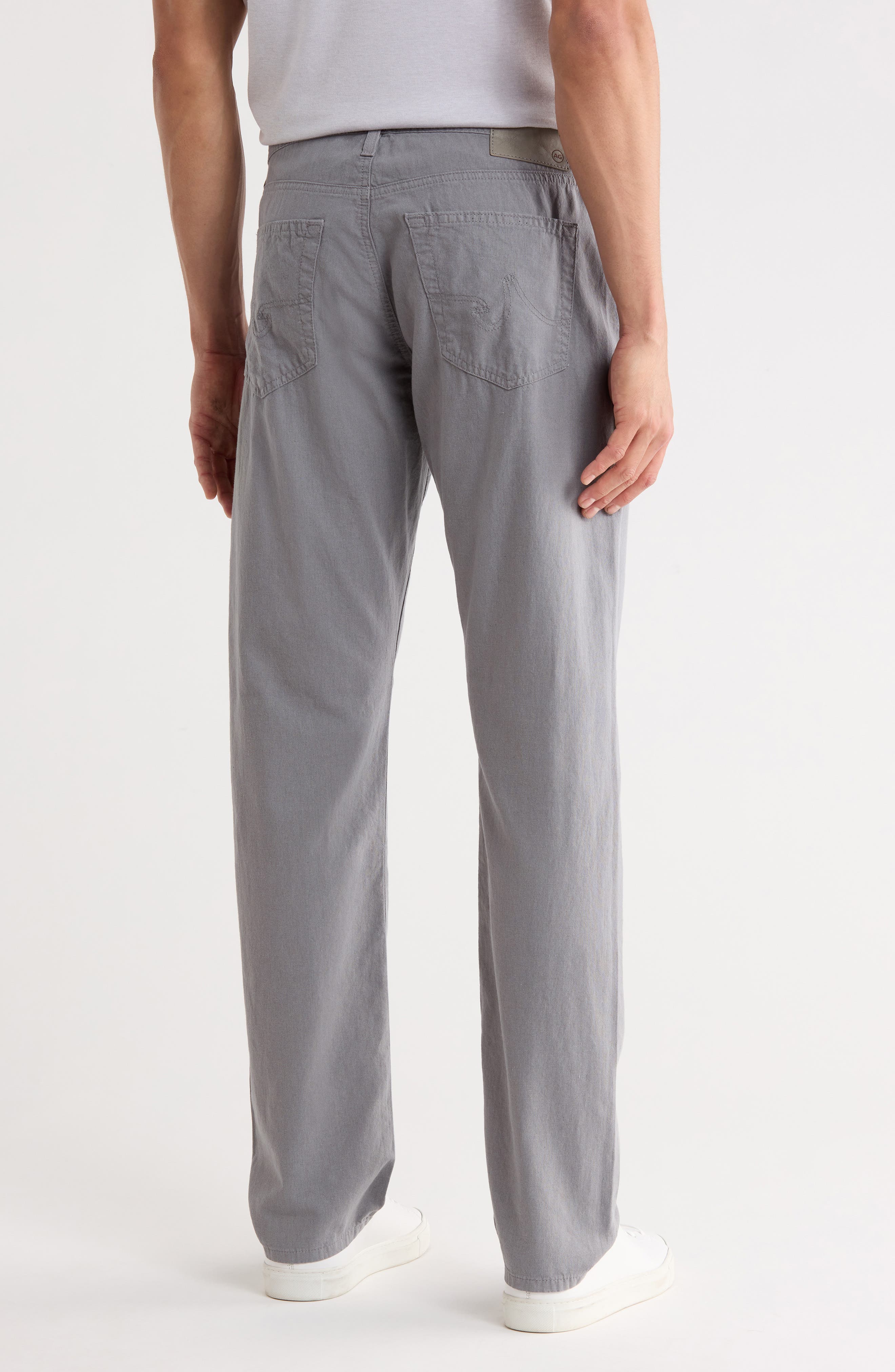 AG Graduate Slim Straight Leg Linen Blend Pants