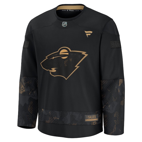 Minnesota Wild  2024 Military Appreciation Practice Jersey - Black