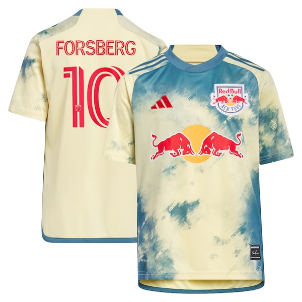 Emil Forsberg New York Red Bulls adidas Youth 2024 Daniel Patrick Kit Replica Player Jersey – Yellow