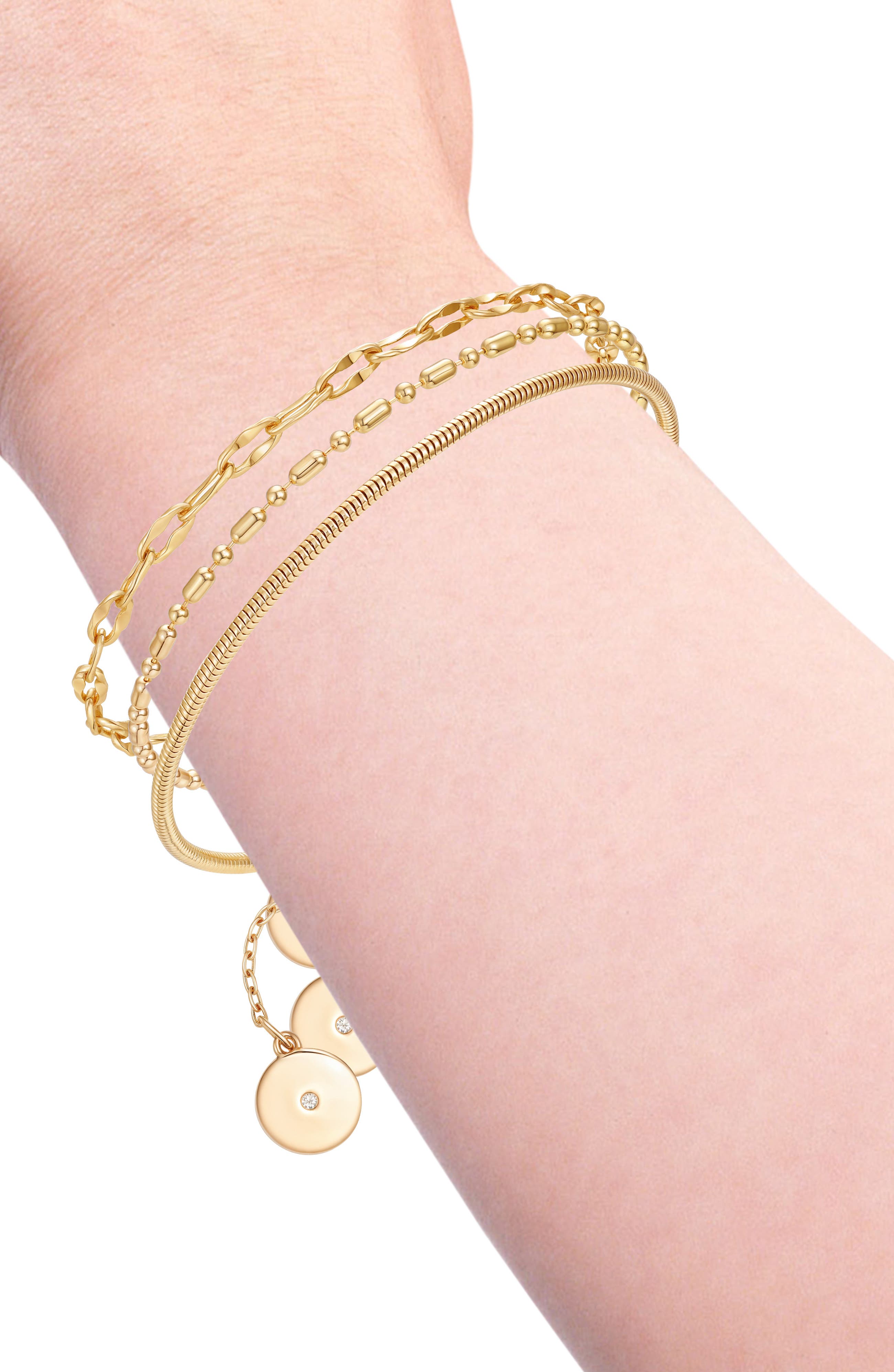 Vince Camuto Set of 3 Stackable Chain Bracelets