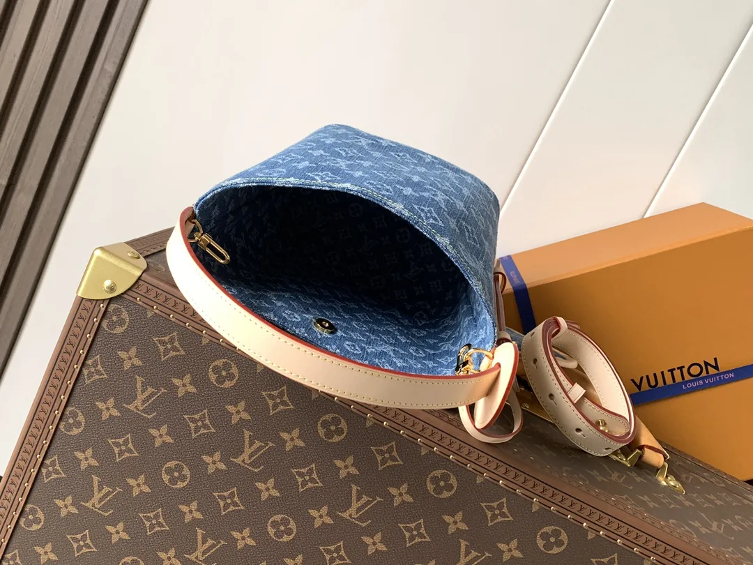 Louis Vuitton Blue Calfskin Bucket Bag product photo from LabelPicks