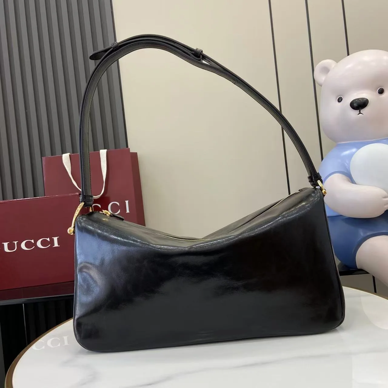 Gucci Black Horsebit Calfskin Shoulder Bag product photo from LabelPicks
