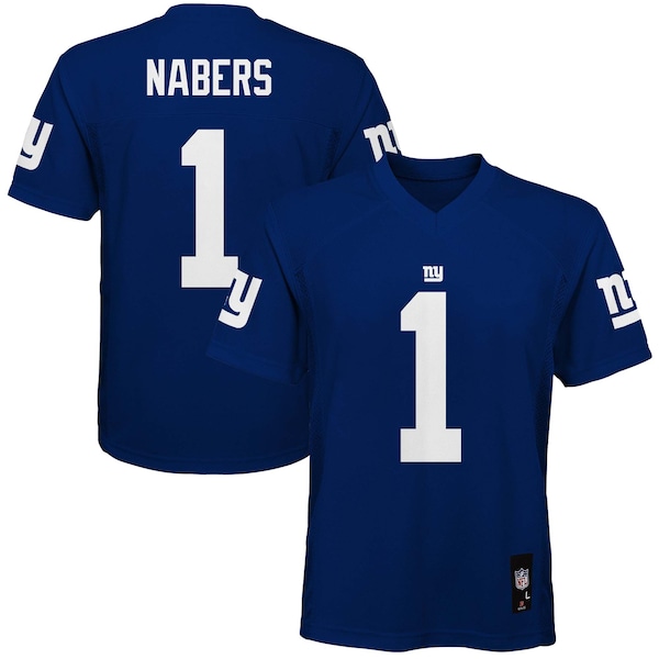 Malik Nabers New York Giants Youth Replica Player Jersey - Royal