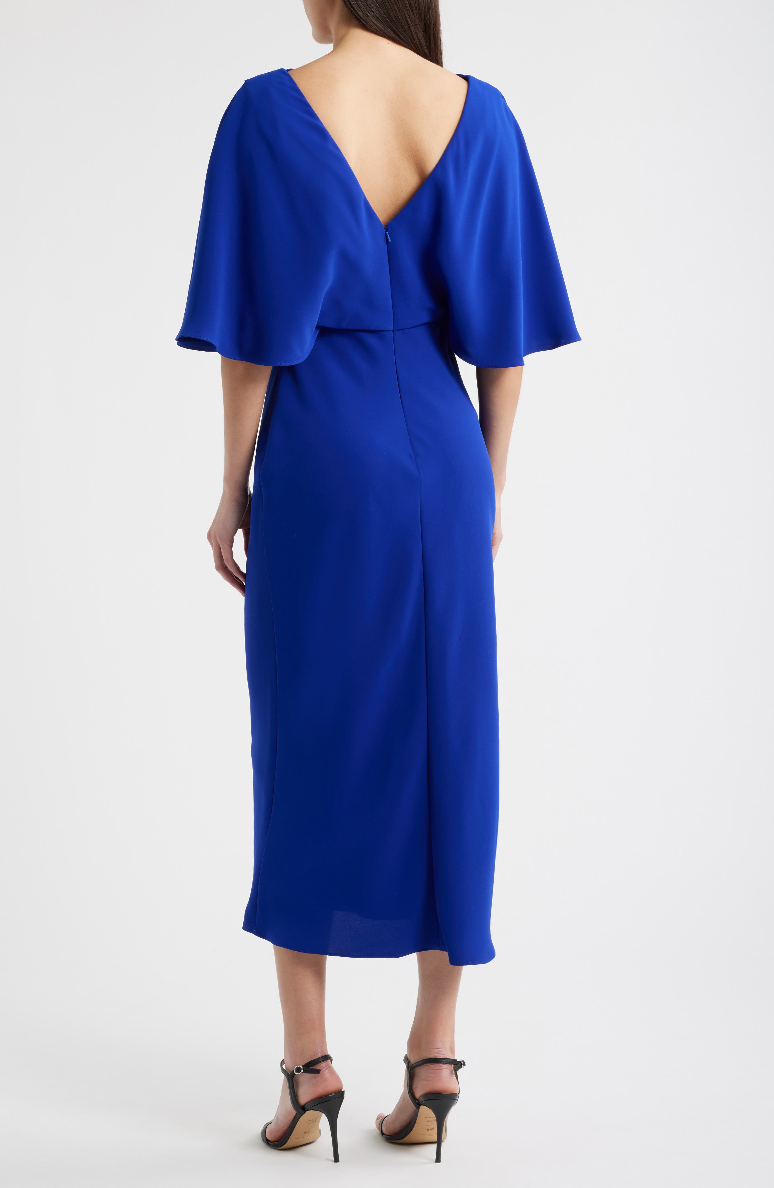 Amsale Drape Bodice Cocktail Dress