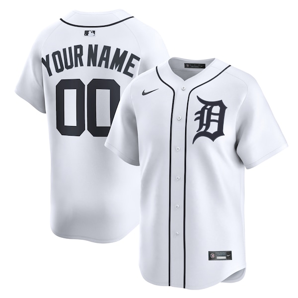 Detroit Tigers Nike Home Limited Custom Jersey - White