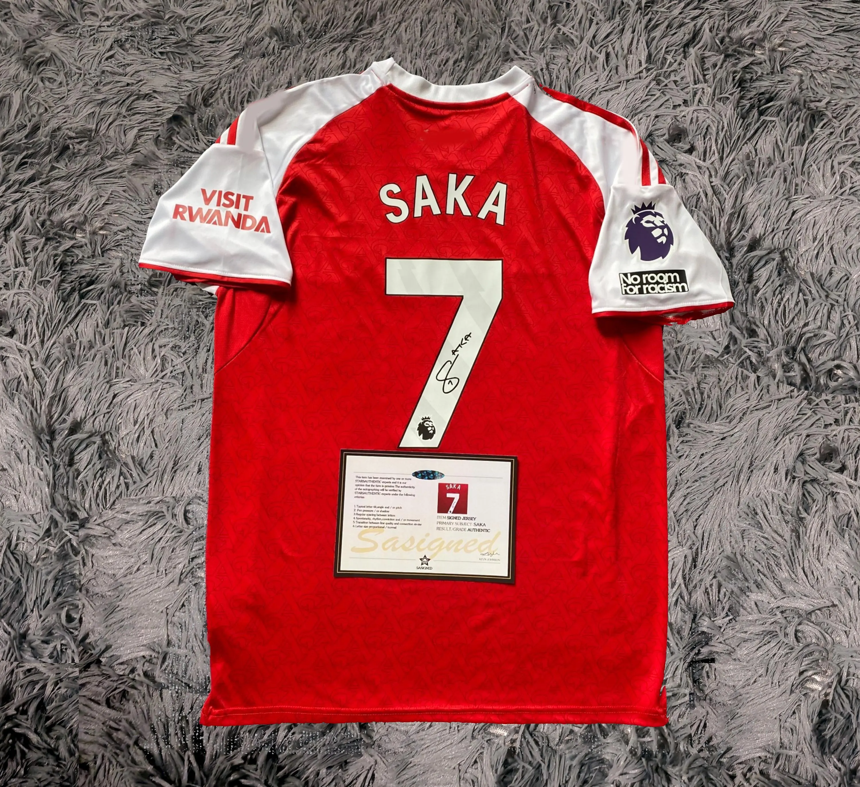 Bukayo Saka SIGNED Arsenal 25/26 Home Jersey/Shirt - COA - 2025