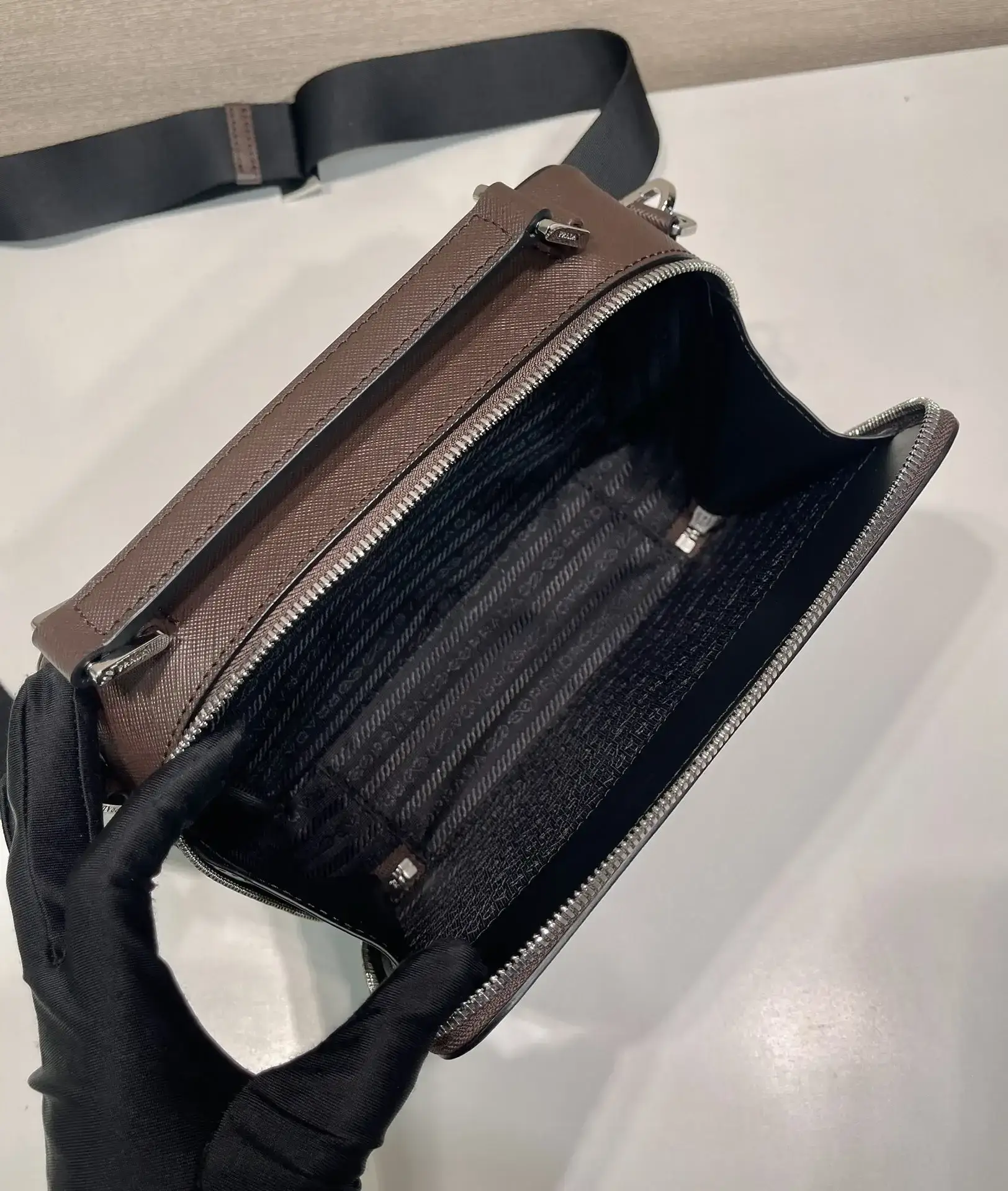 Prada Grained Leather Shoulder Bag product photo from LabelPicks