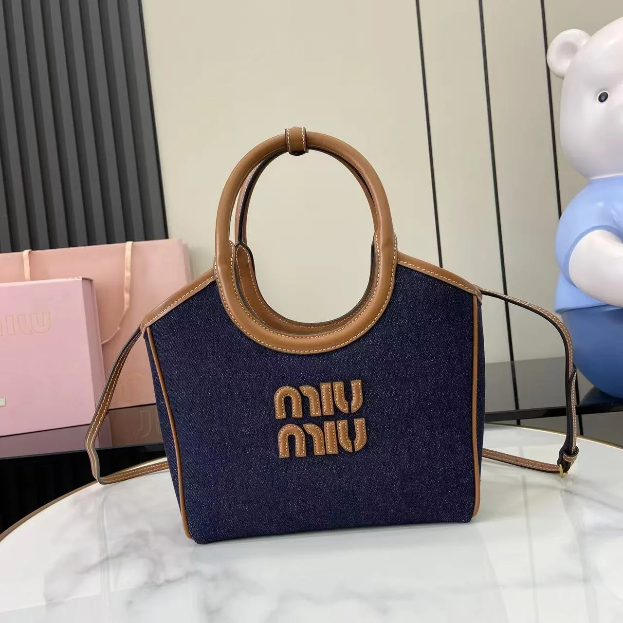 Miu Miu Brown Calfskin Tote Bag product photo from LabelPicks