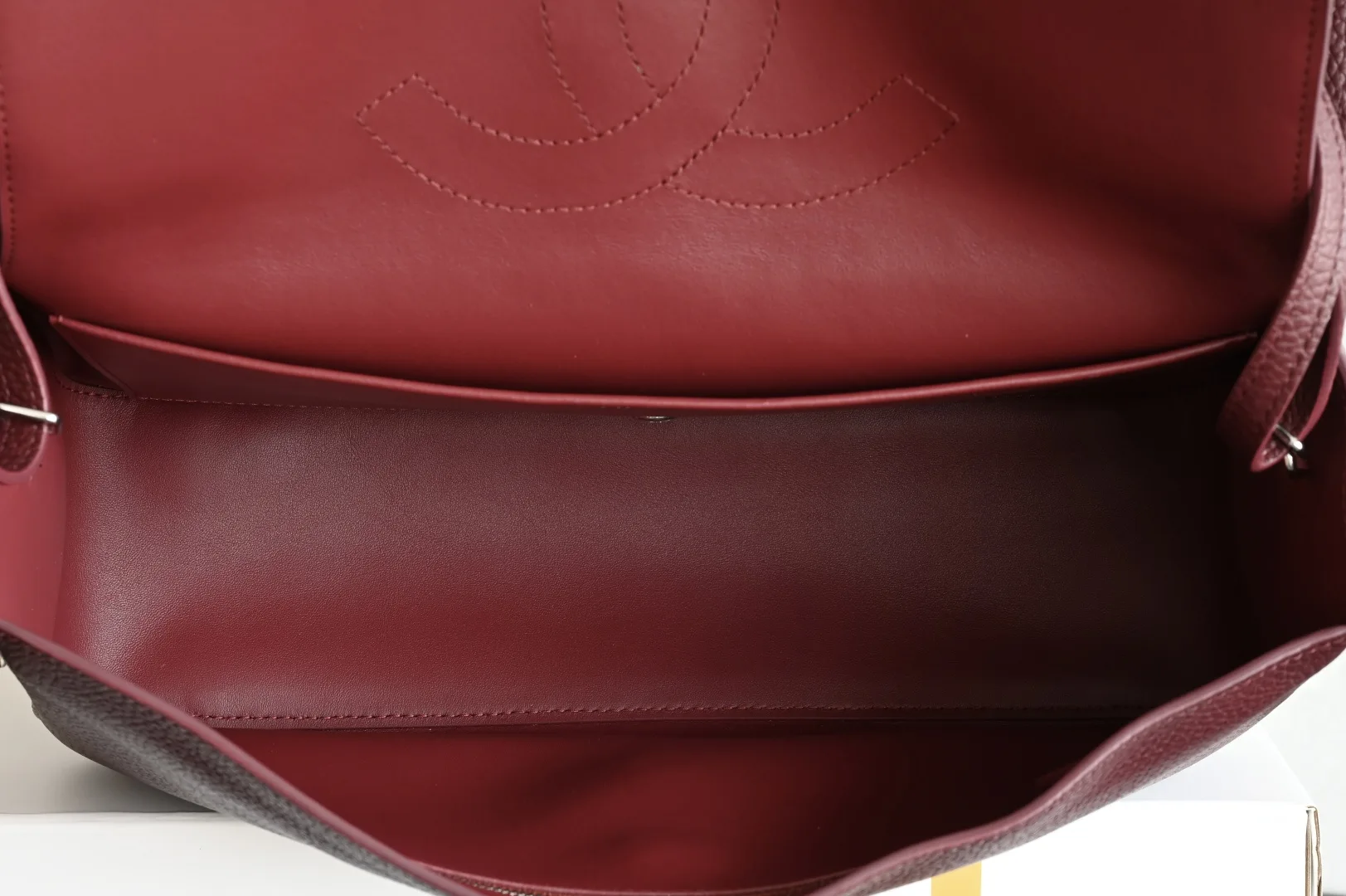 Chanel Burgundy Grained Leather Shoulder Bag product photo from LabelPicks