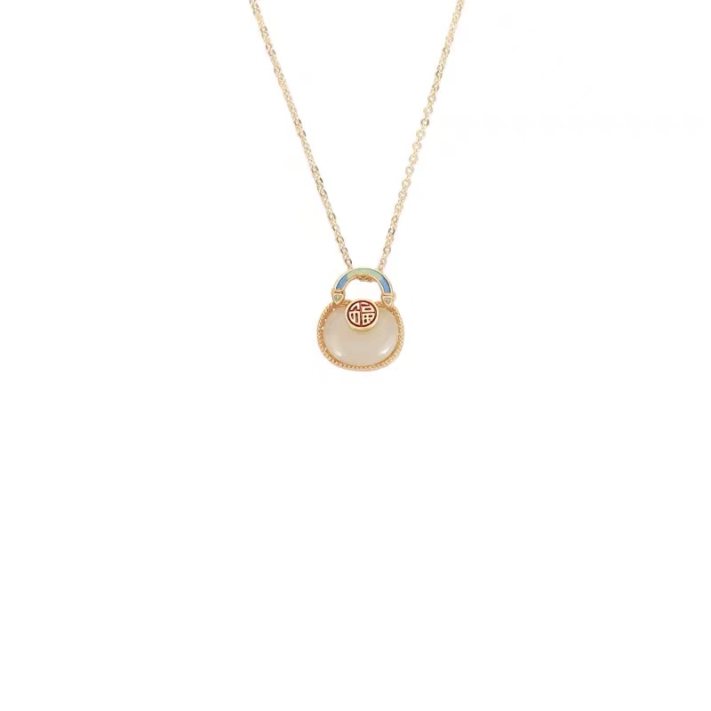 Fuzi necklace Chinese-style retro design light luxury niche
