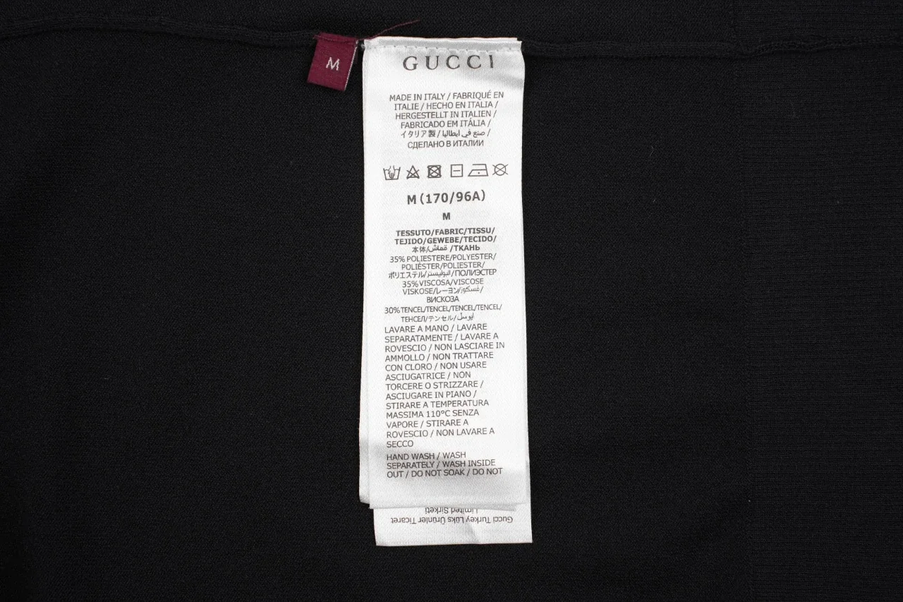 GUCCI Black Intarsia Pocket Knit Polo Shirt product photo from LabelPicks