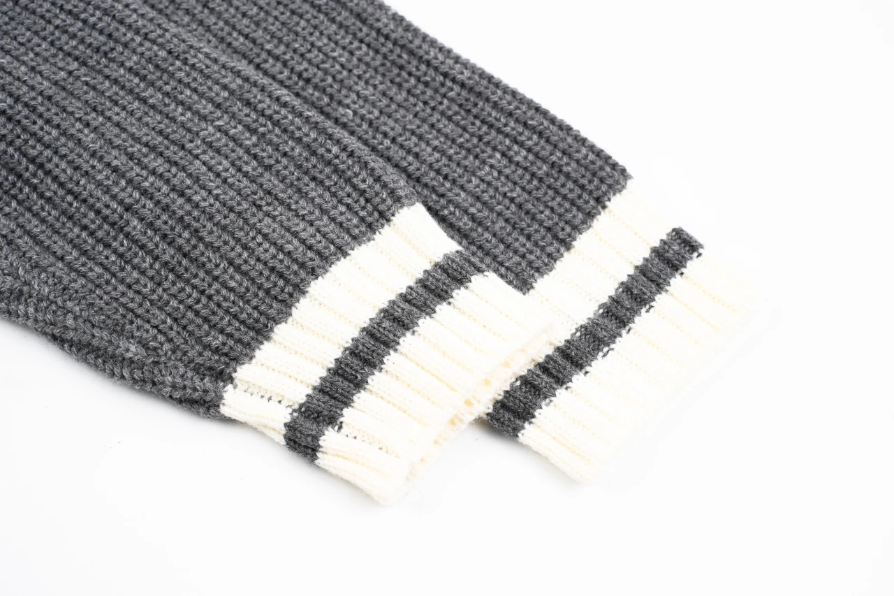 Miu Miu Grey White Trim Logo Knit Cardigan Jacket product photo from LabelPicks