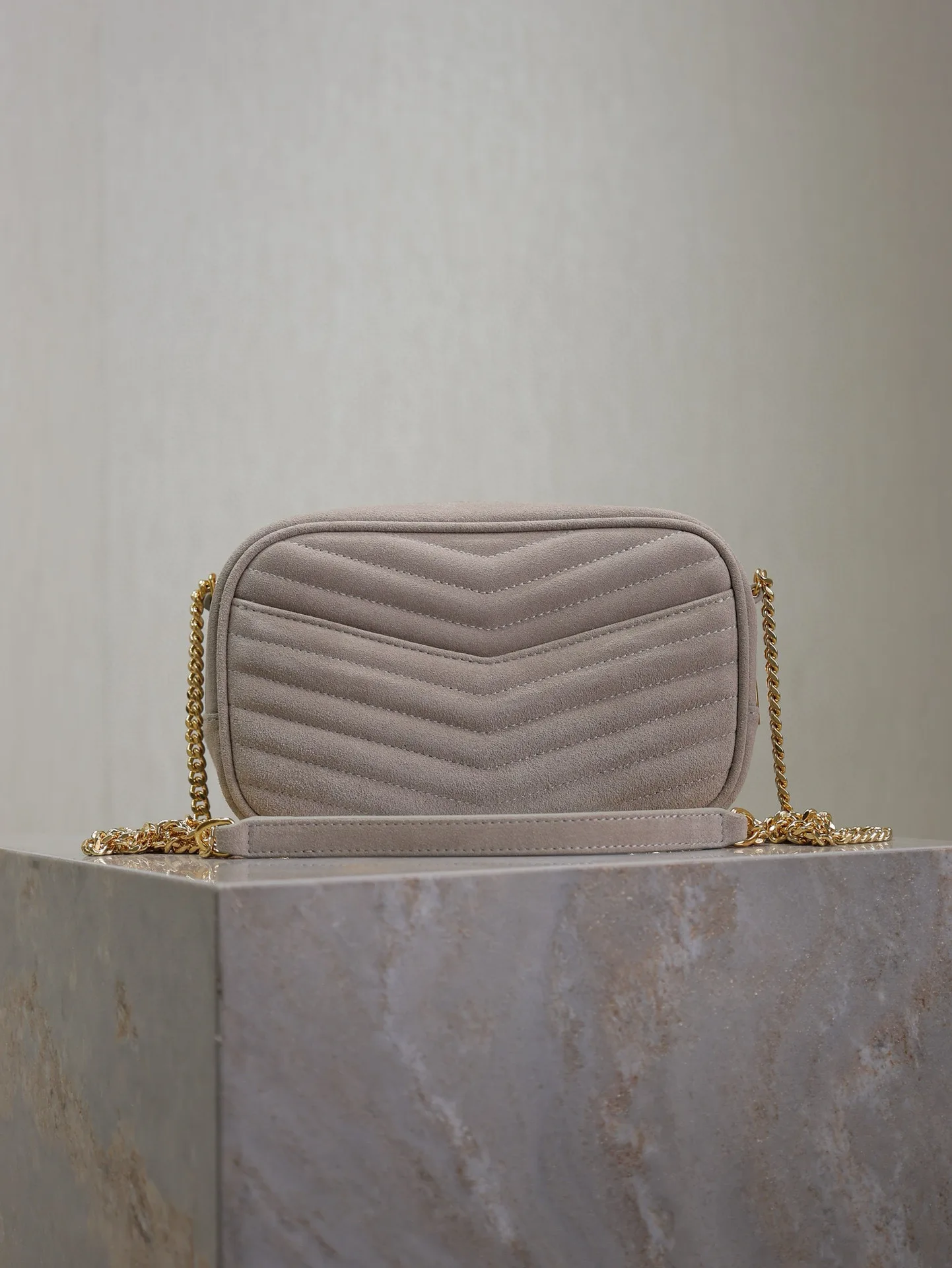 Saint Laurent Grey Suede Leather Crossbody Bag product photo from LabelPicks