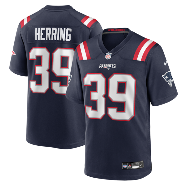 Tyron Herring New England Patriots Nike Team Game Jersey -  Navy