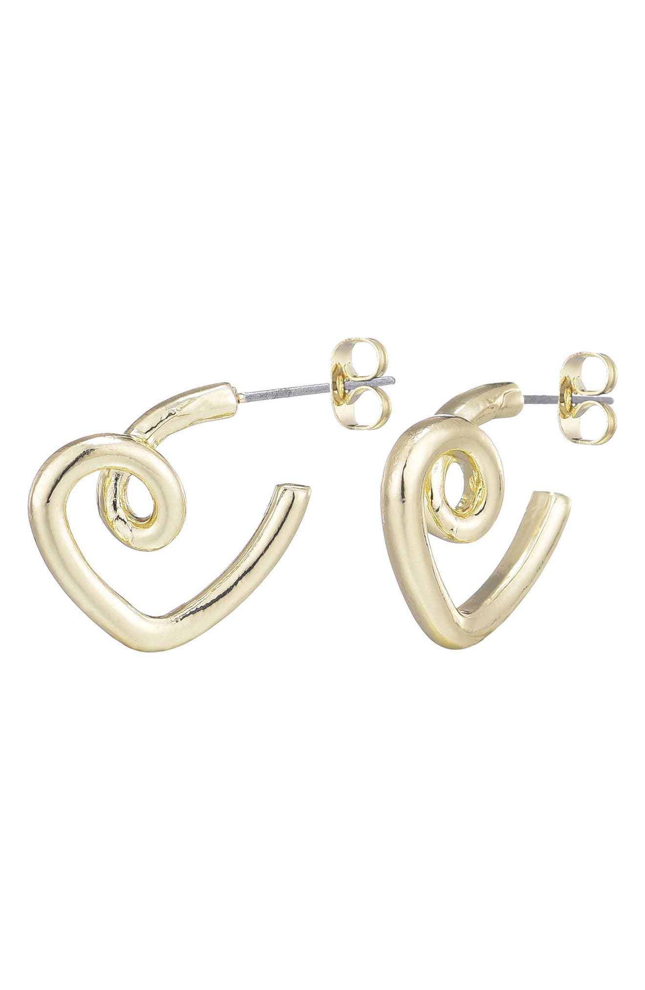 Adornia Twisted Heart Stud Earrings