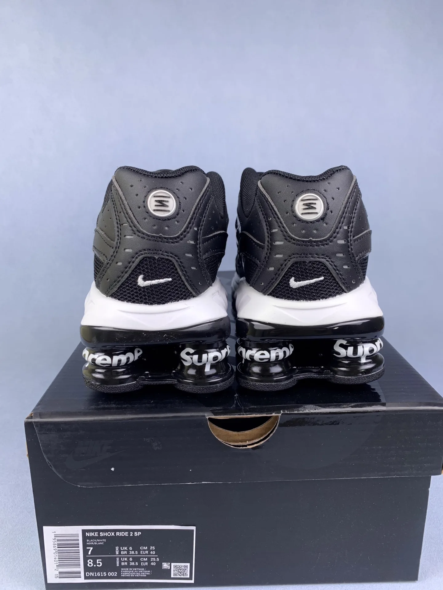Supreme x Nike Shox Ride 2 SP 'Black' Shoes product photo from LabelPicks