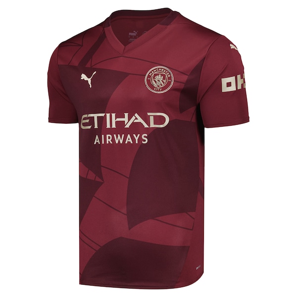 Manchester City Puma 2024/25 Third Replica Blank Jersey - Burgundy