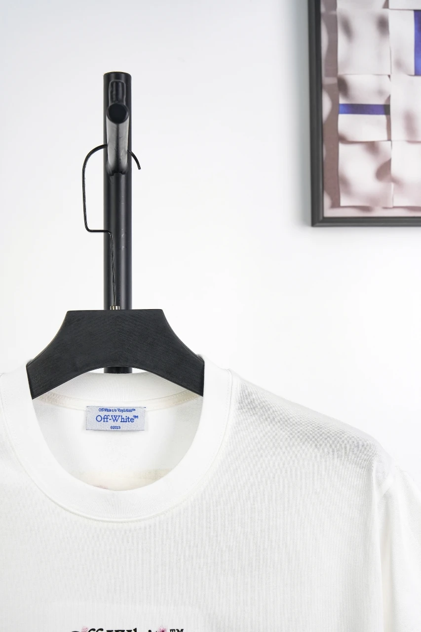 Off-White White Pink Cherry Blossom Arrow T-Shirt product photo from LabelPicks