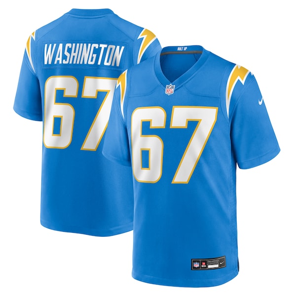 Savion Washington Los Angeles Chargers Nike Team Game Jersey -  Powder Blue