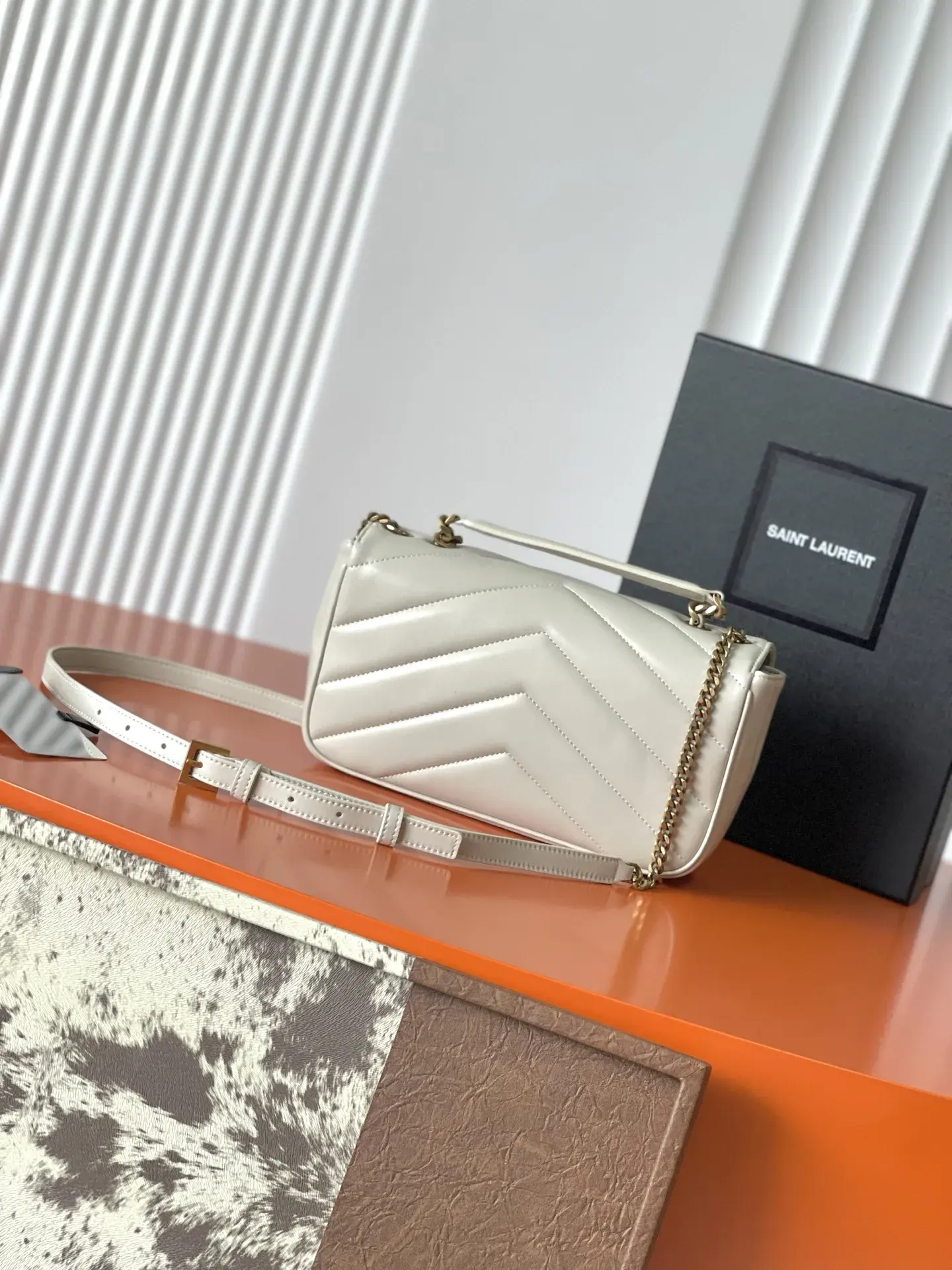 Saint Laurent Lambskin Loulou Crossbody Bag product photo from LabelPicks