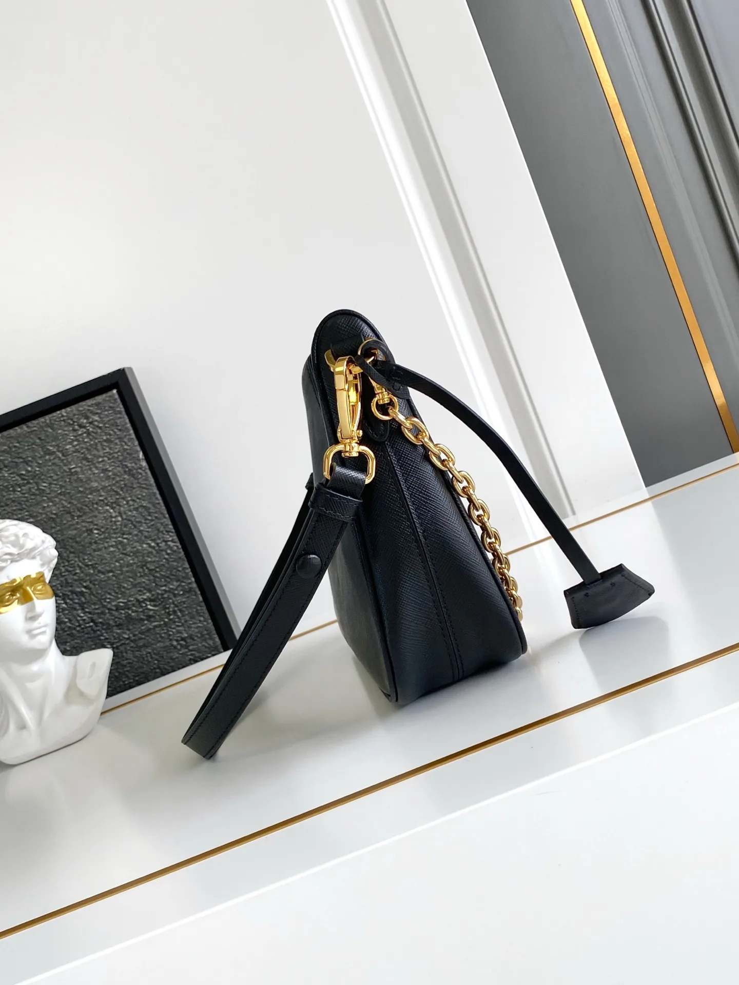 Prada Grained Leather Shoulder Bag product photo from LabelPicks