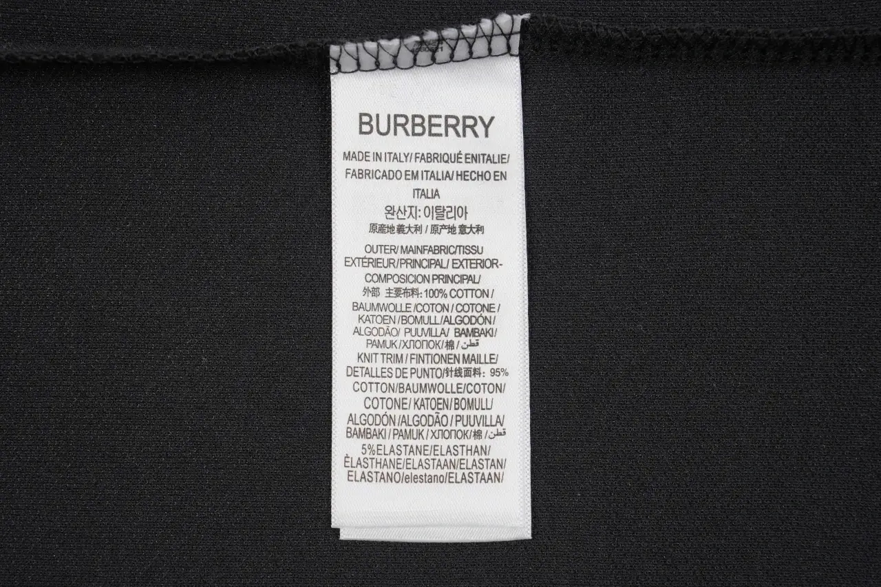 Burberry Black Blue Trim Equestrian Knight Polo Shirt product photo from LabelPicks