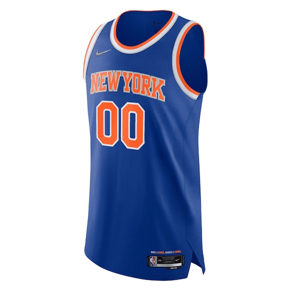 New York Knicks Nike 2021/22 Diamond Swingman Authentic Custom Jersey - Icon Edition - Blue