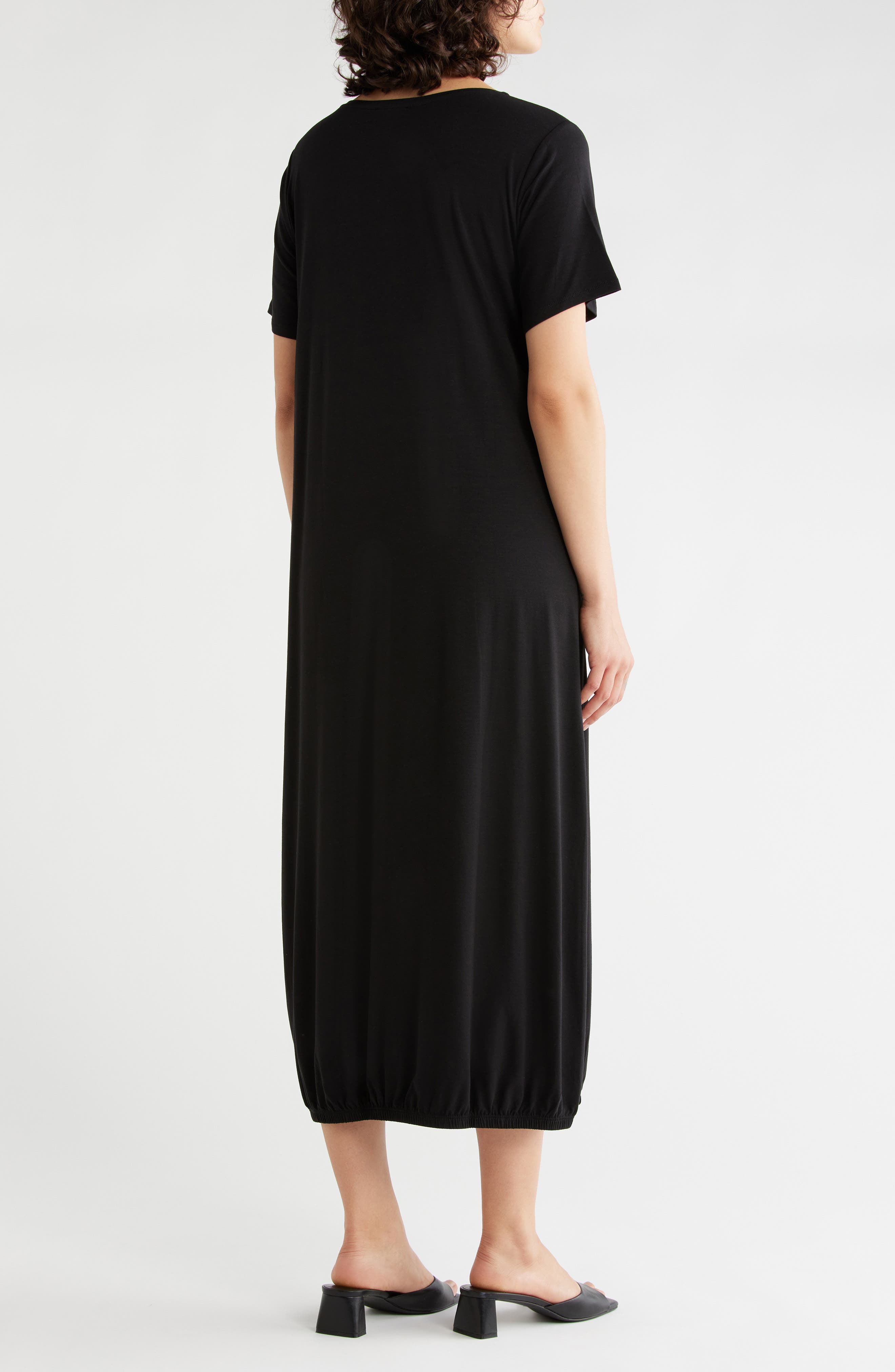 Eileen Fisher Stretch Jersey Lantern Shift Dress