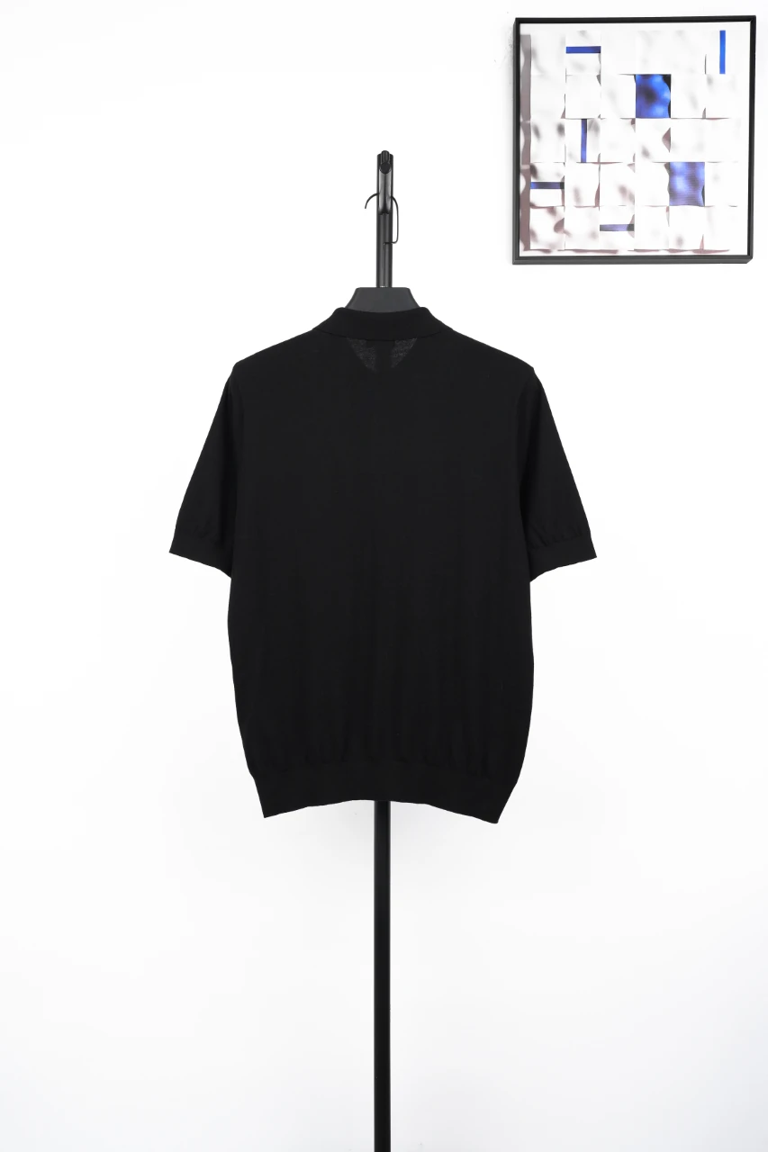 CELINE Black Knit Triomphe Polo Shirt product photo from LabelPicks