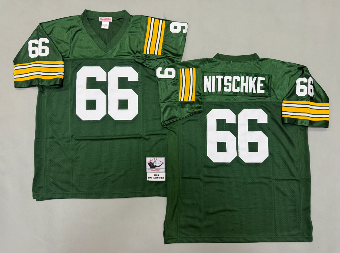 Ray Nitschke Green Bay Packers Authentic Throwback Retired Player Jersey