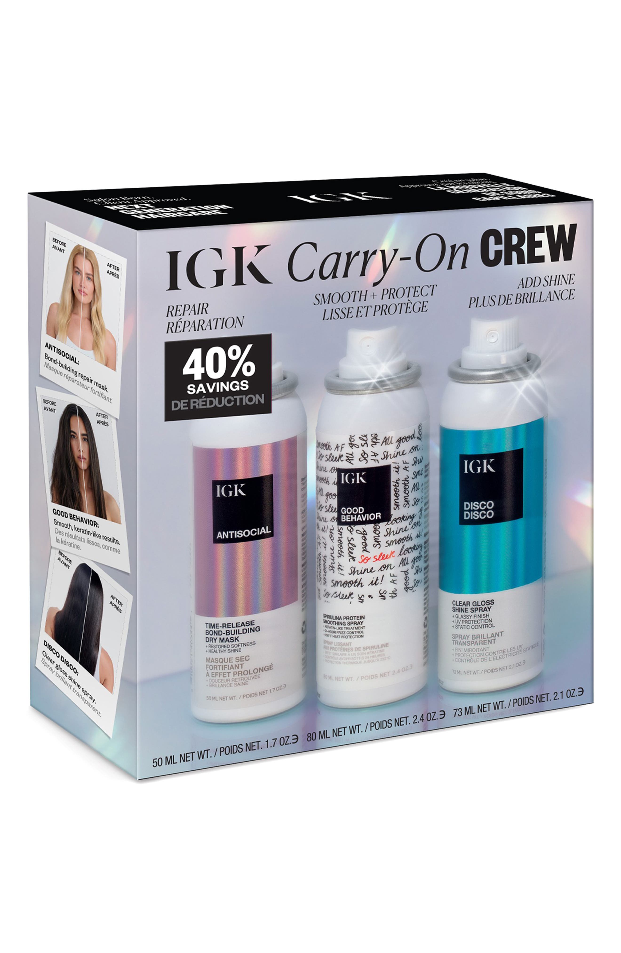 IGK Must Have Travel Kit $48 Value
