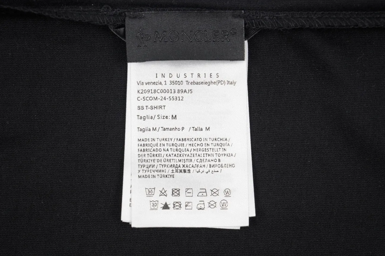 Moncler Black White Outline Logo T-Shirt product photo from LabelPicks