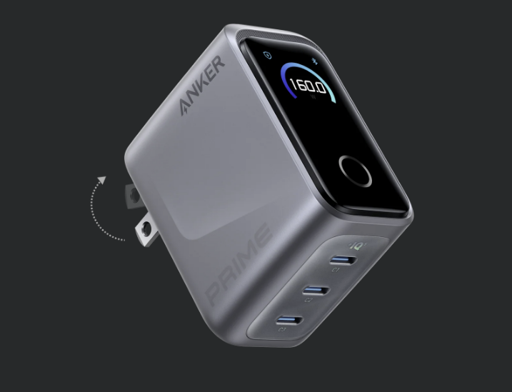 ANKER GaN Prime 160W Smart Charger 1.8m digital app control Brand New - GreshamTech