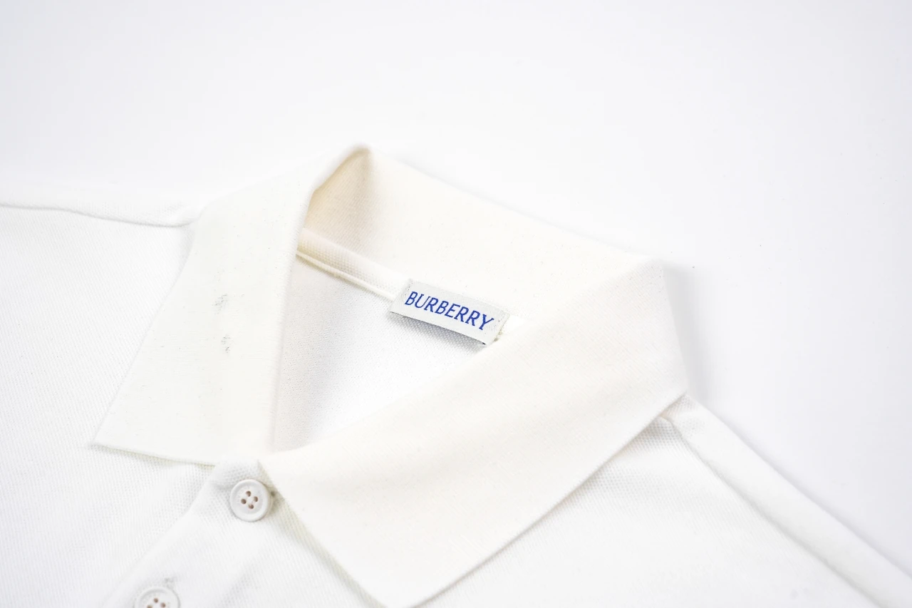 Burberry White Chain Check Equestrian Knight Polo Shirt product photo from LabelPicks