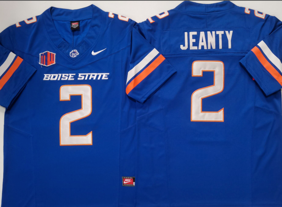 Sione Jeanty NCAA Boise State Broncos Nike Vapor Limited Jersey
