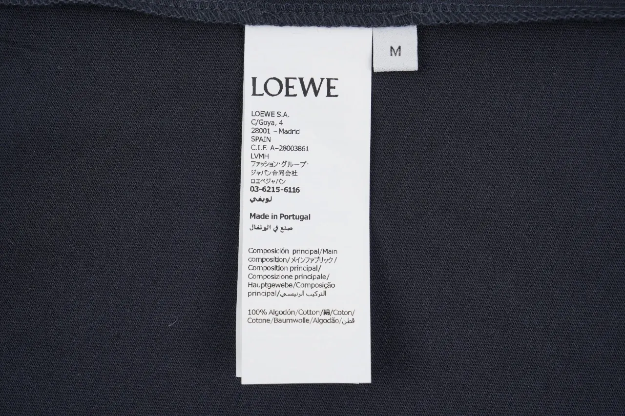LOEWE Navy Cat Eye Anagram Embroidered T-Shirt product photo from LabelPicks