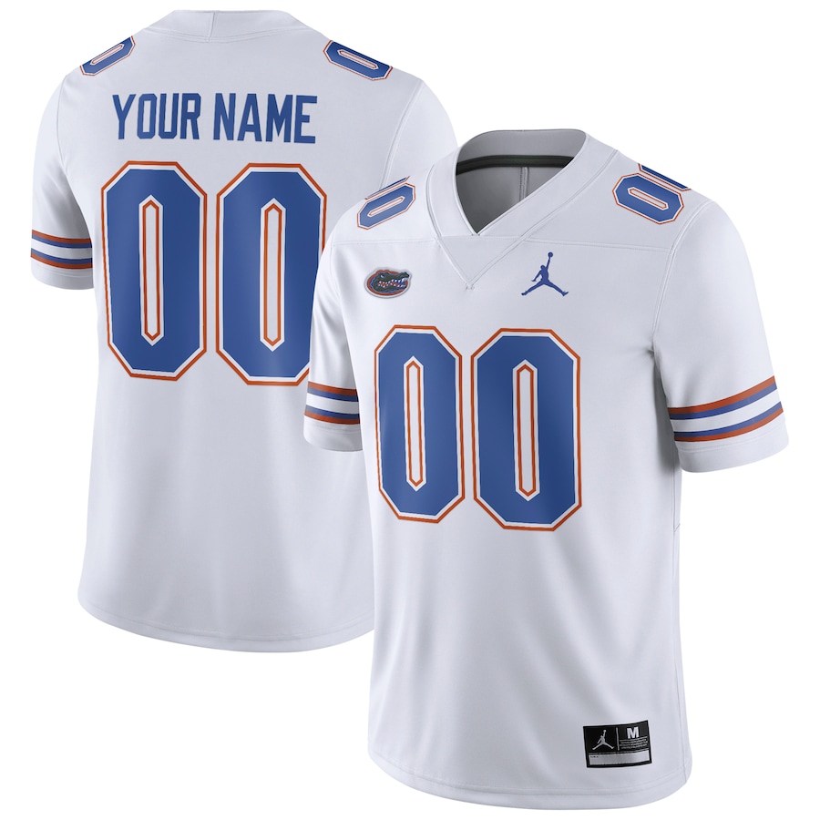 Men's Jordan Brand White Florida Gators Football Custom Game Jersey
